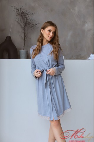 Чудовий халатик з бавовни та віскози Your Touch TC-5075